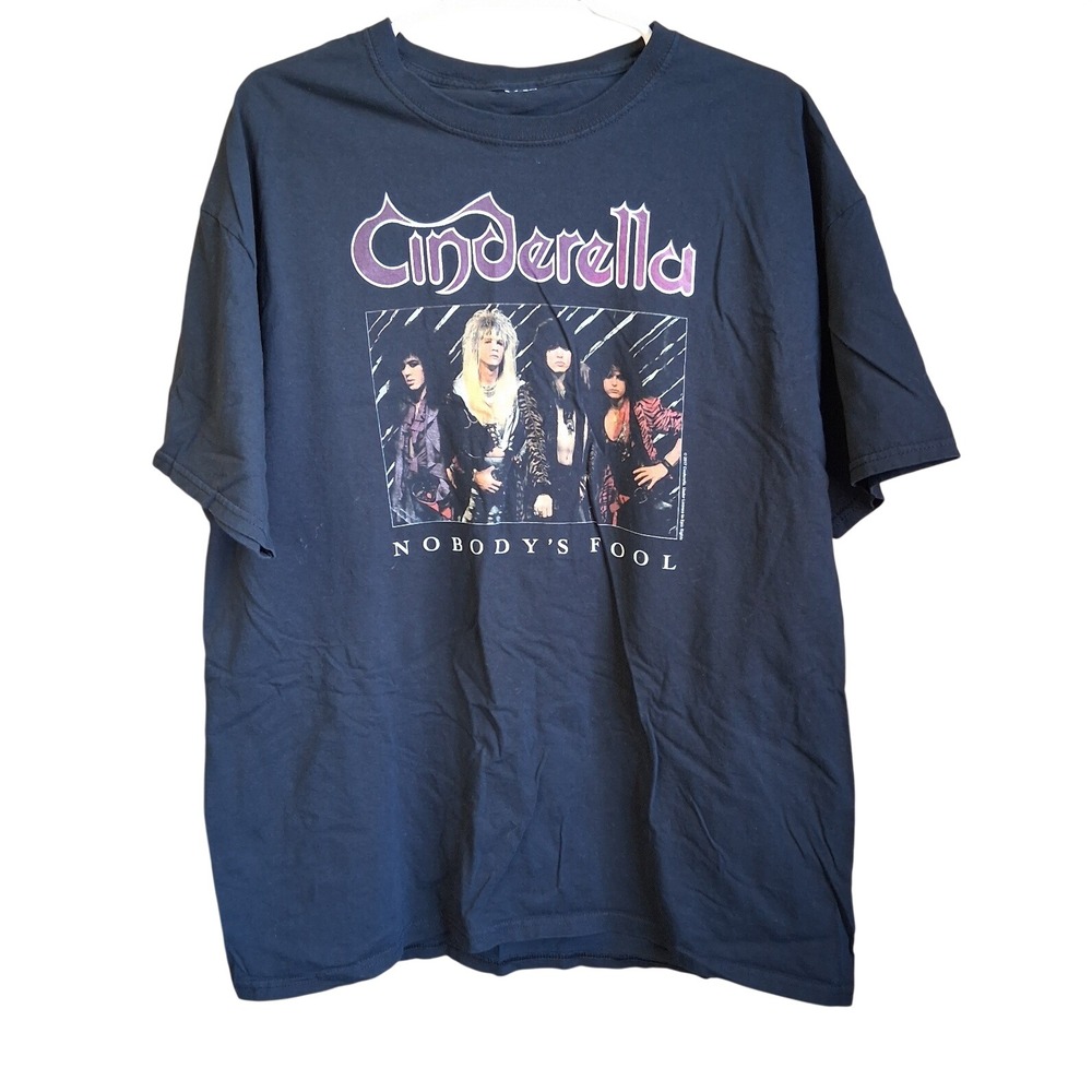 Cinderella Nobody's Fool 2017 Licensed SS Graphic Tee L/XL Hair Band Concert EUC